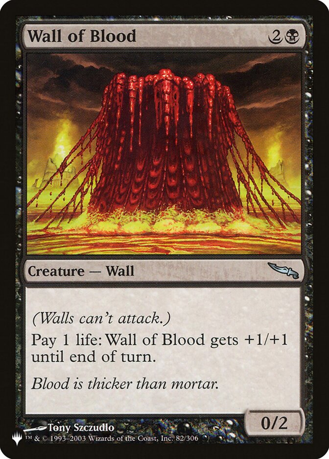 Wall of Blood [The List] | Eastridge Sports Cards & Games