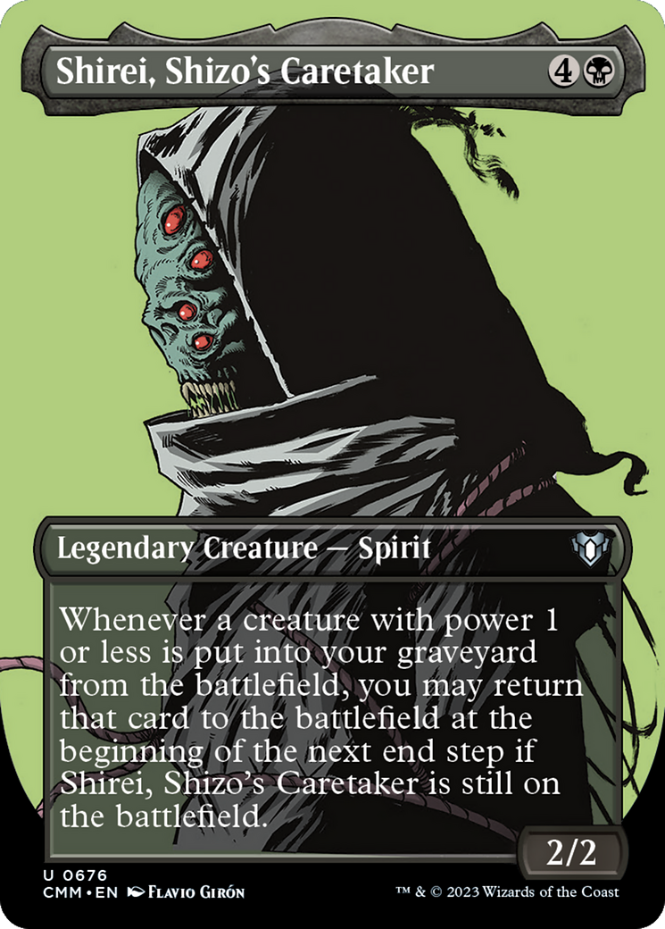 Shirei, Shizo's Caretaker (Borderless Profile) [Commander Masters] | Eastridge Sports Cards & Games