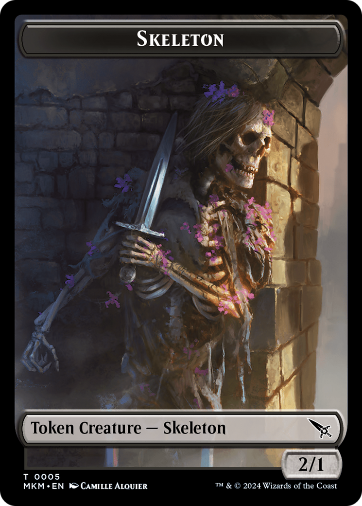 Detective // Skeleton Double-Sided Token [Murders at Karlov Manor Tokens] | Eastridge Sports Cards & Games