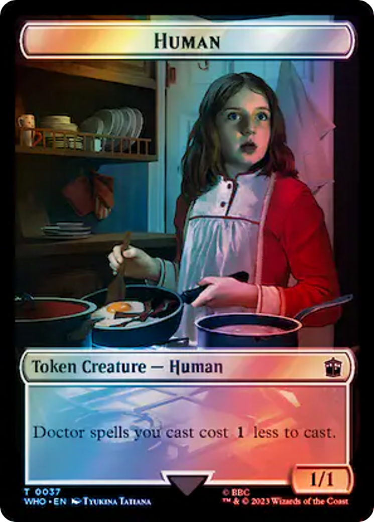 Human (0037) // Mark of the Rani Double-Sided Token (Surge Foil) [Doctor Who Tokens] | Eastridge Sports Cards & Games