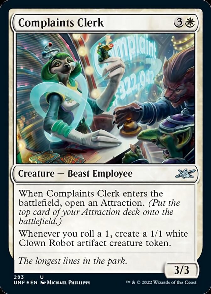 Complaints Clerk (Galaxy Foil) [Unfinity] | Eastridge Sports Cards & Games