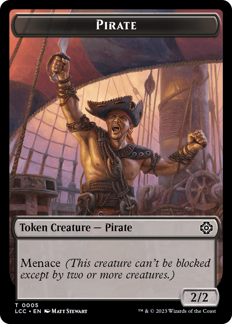 The Monarch // Pirate Double-Sided Token [The Lost Caverns of Ixalan Commander Tokens] | Eastridge Sports Cards & Games