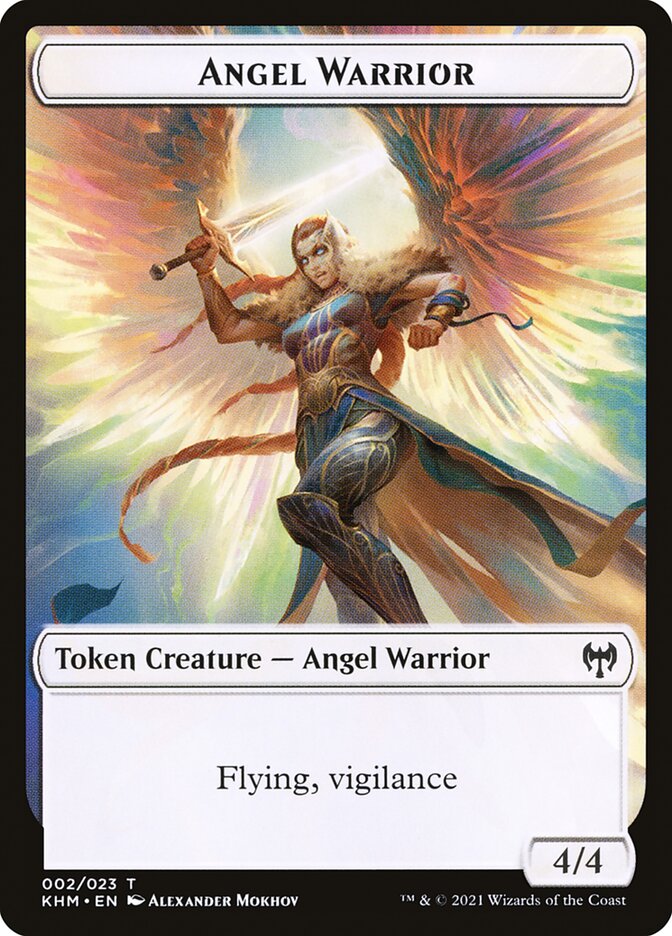 Elf Warrior // Angel Warrior Double-Sided Token [Kaldheim Tokens] | Eastridge Sports Cards & Games