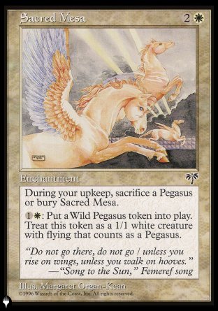 Sacred Mesa [The List] | Eastridge Sports Cards & Games