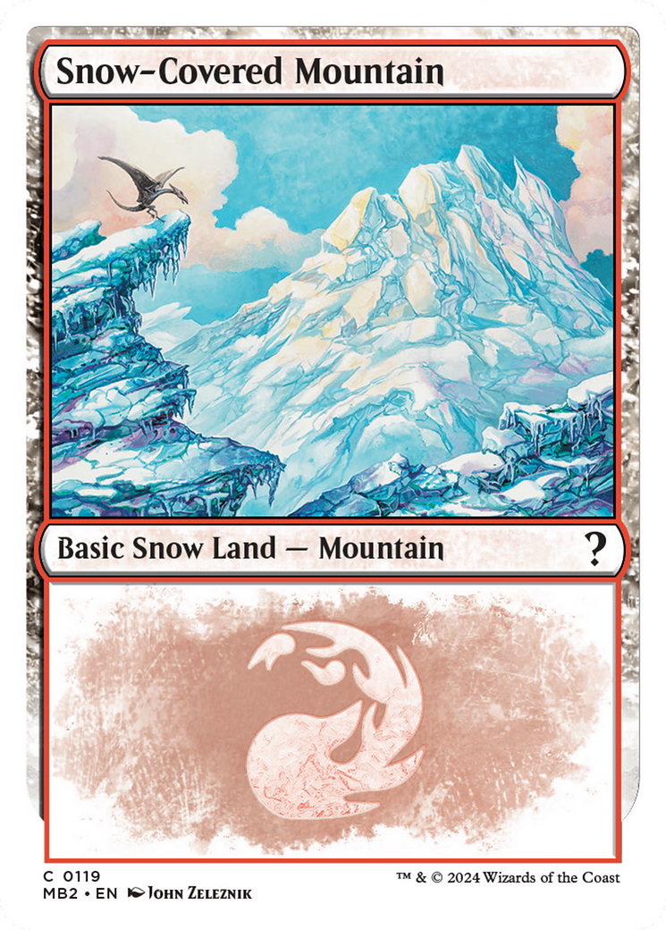 Snow-Covered Mountain (White Border) [Mystery Booster 2] | Eastridge Sports Cards & Games