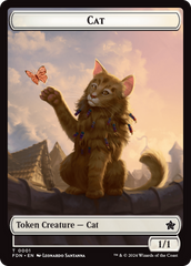 Elf Warrior // Cat (001) Doubled-Sided Token [Foundations Tokens] | Eastridge Sports Cards & Games