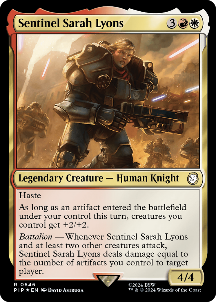 Sentinel Sarah Lyons (Surge Foil) [Fallout] | Eastridge Sports Cards & Games