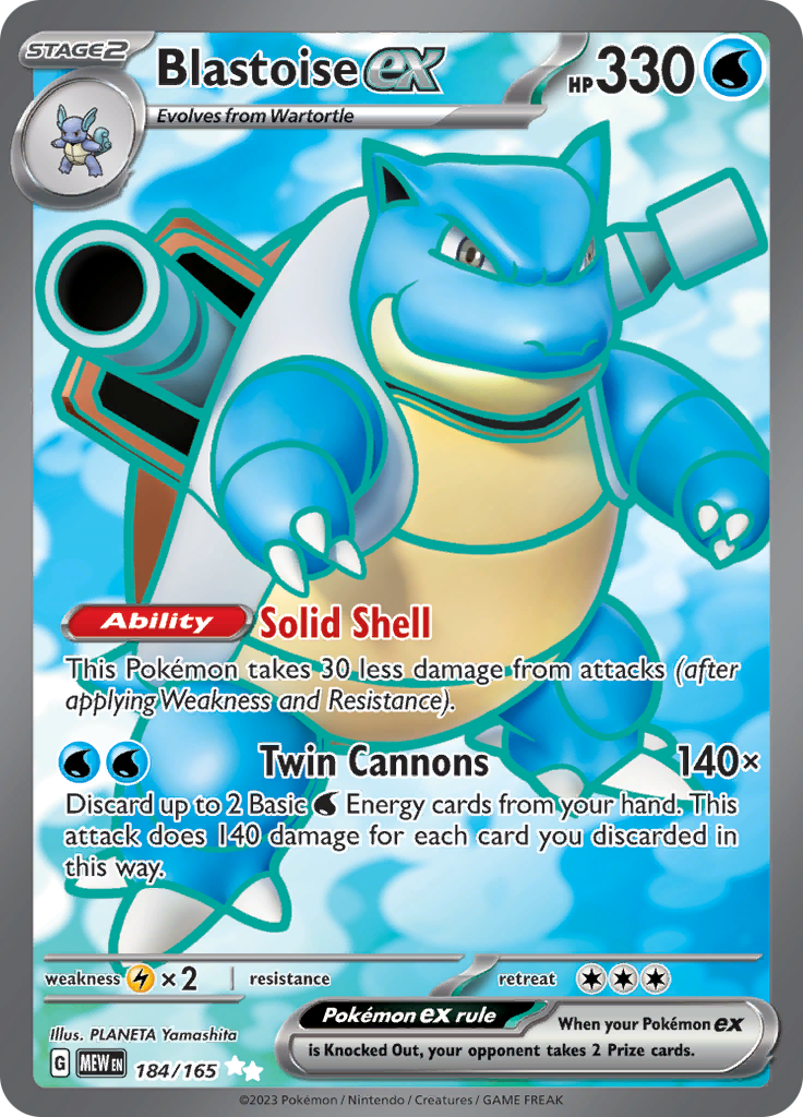 Blastoise ex (184/165) [Scarlet & Violet: 151] | Eastridge Sports Cards & Games