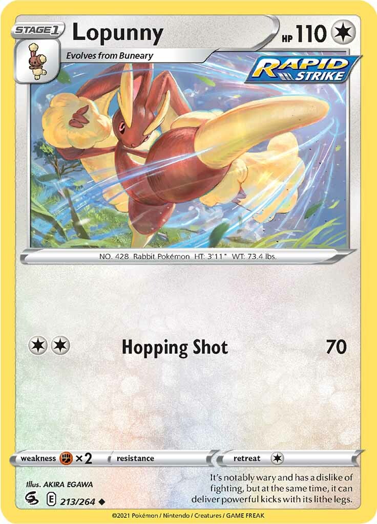 Lopunny (213/264) [Sword & Shield: Fusion Strike] | Eastridge Sports Cards & Games