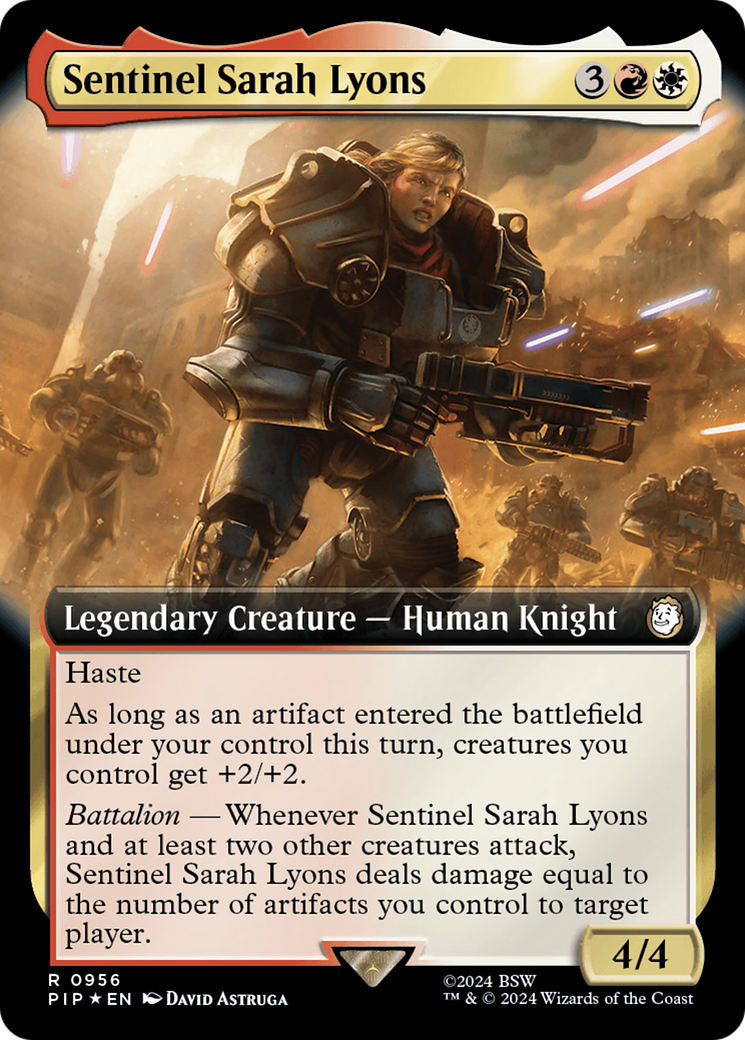 Sentinel Sarah Lyons (Extended Art) (Surge Foil) [Fallout] | Eastridge Sports Cards & Games