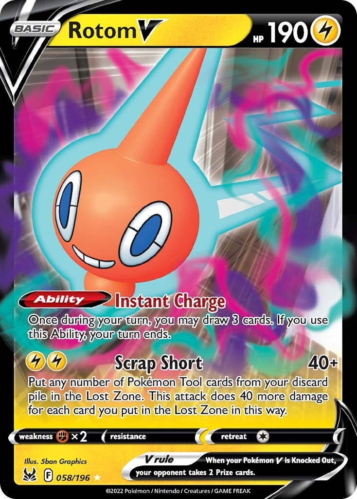 Rotom V (058/196) [Sword & Shield: Lost Origin] | Eastridge Sports Cards & Games