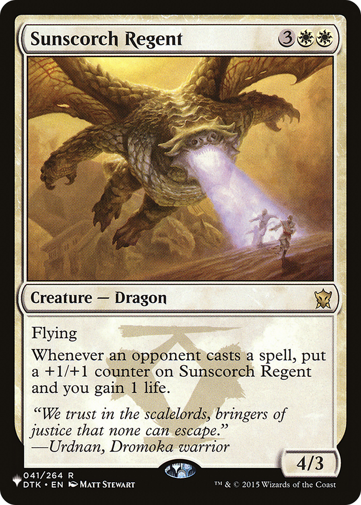 Sunscorch Regent [The List] | Eastridge Sports Cards & Games
