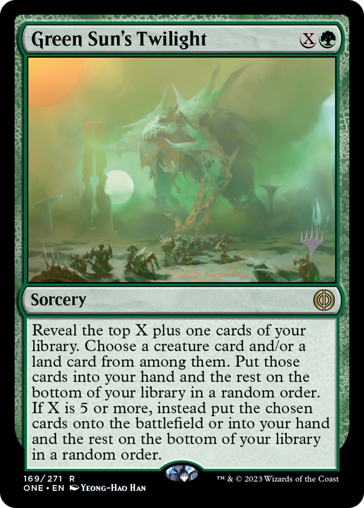 Green Sun's Twilight (Promo Pack) [Phyrexia: All Will Be One Promos] | Eastridge Sports Cards & Games