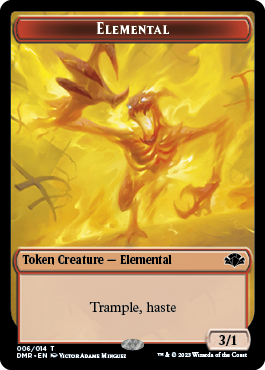 Goblin // Elemental Double-Sided Token [Dominaria Remastered Tokens] | Eastridge Sports Cards & Games