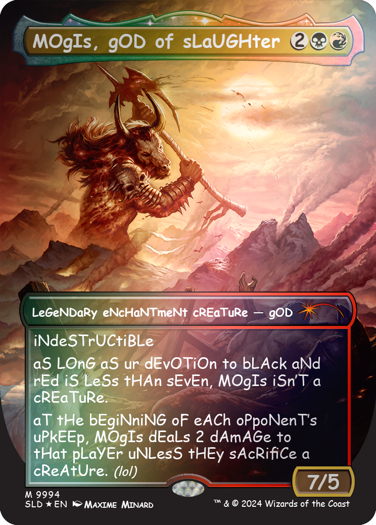 MOgIs, gOD of sLaUGHter (9994) (Rainbow Foil) [Secret Lair Drop Series] | Eastridge Sports Cards & Games