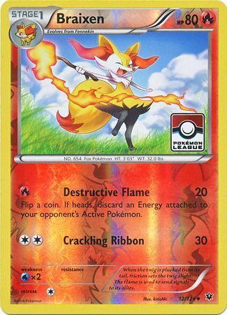 Braixen (12/124) (League Promo) [XY: Fates Collide] | Eastridge Sports Cards & Games
