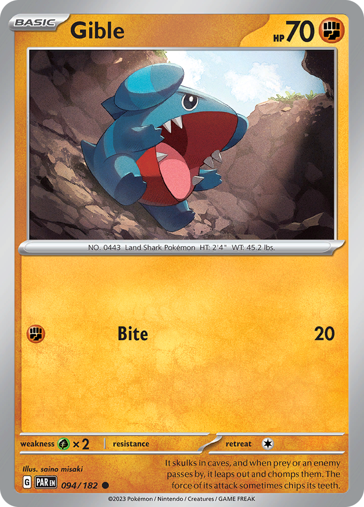 Gible (094/182) [Scarlet & Violet: Paradox Rift] | Eastridge Sports Cards & Games