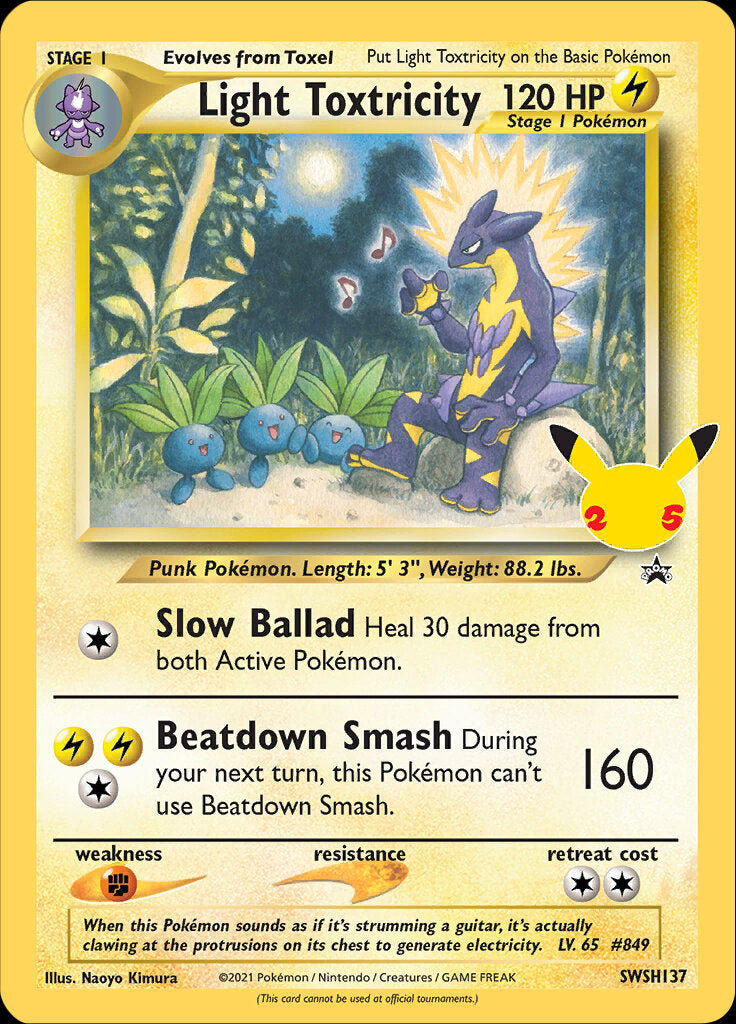 Light Toxtricity (SWSH137) (Celebrations) [Sword & Shield: Black Star Promos] | Eastridge Sports Cards & Games