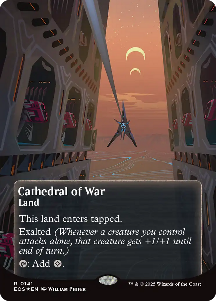 Cathedral of War (0141) (Borderless) (Galaxy Foil) [Edge of Eternities: Stellar Sights] | Eastridge Sports Cards & Games