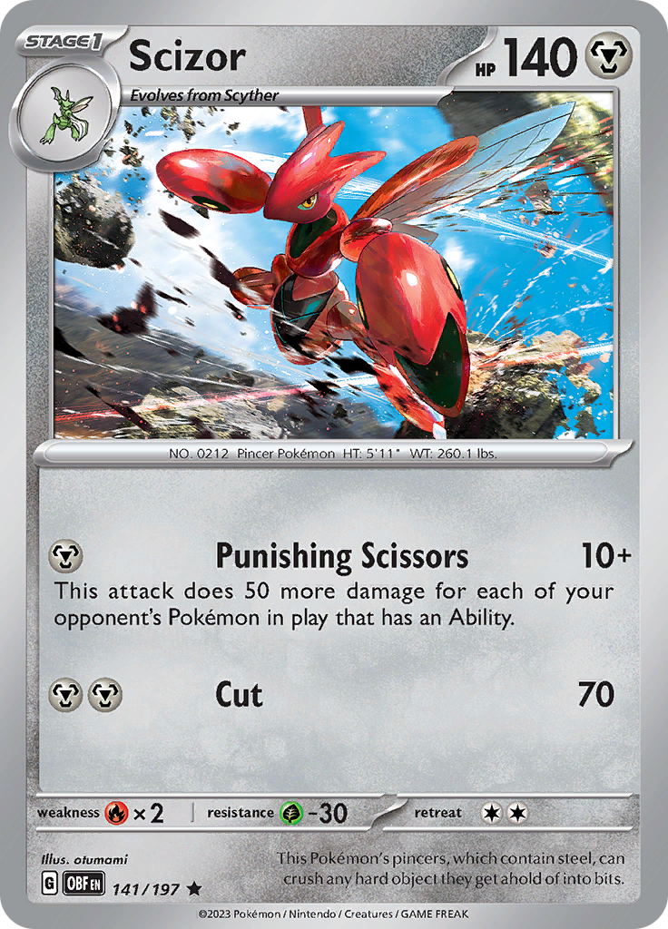 Scizor (141/197) [Scarlet & Violet: Obsidian Flames] | Eastridge Sports Cards & Games