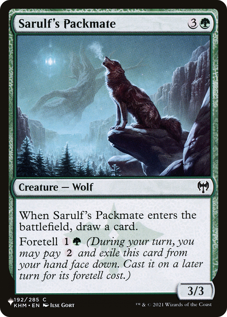 Sarulf's Packmate [The List] | Eastridge Sports Cards & Games