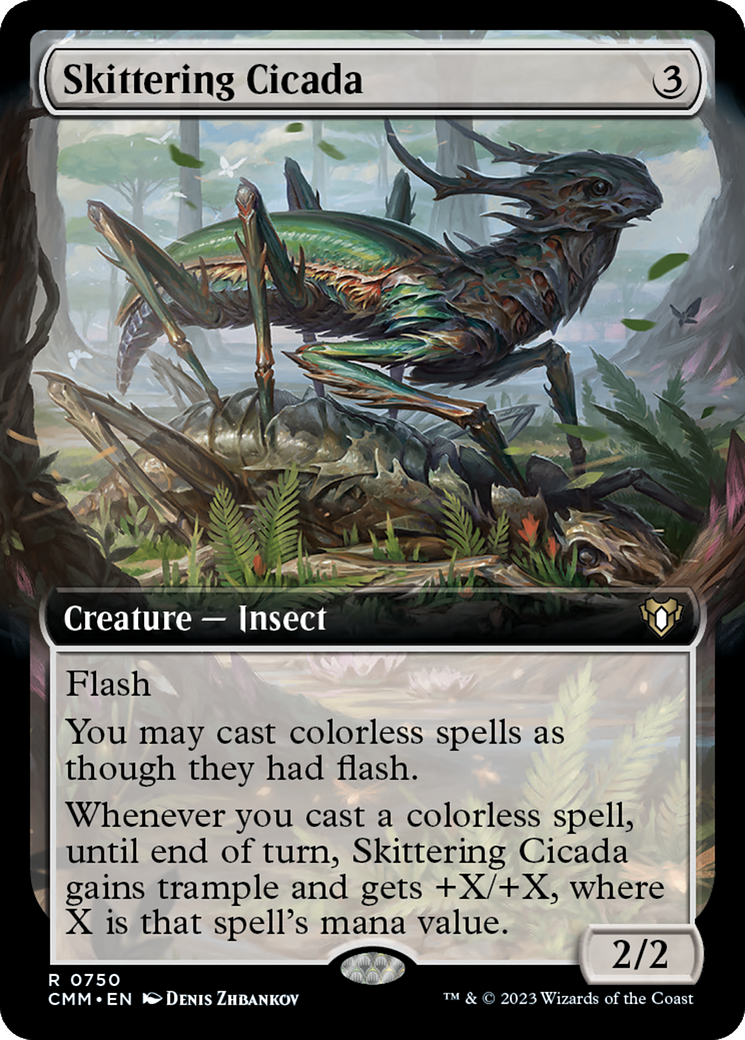 Skittering Cicada (Extended Art) [Commander Masters] | Eastridge Sports Cards & Games