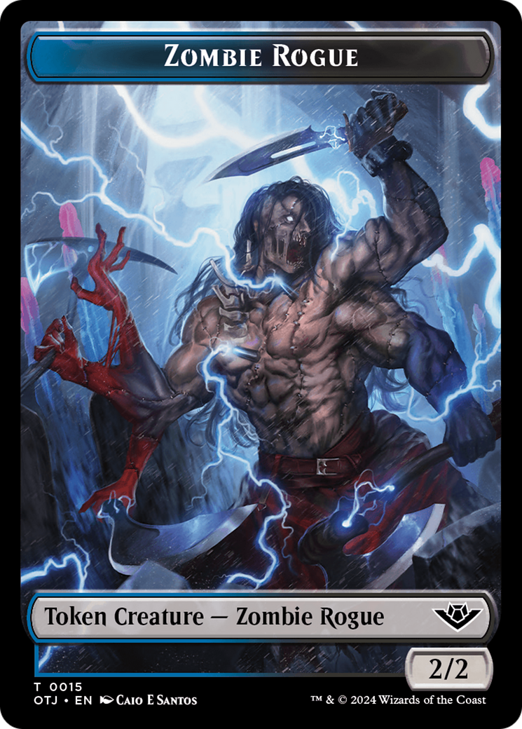 Zombie Rogue Token [Outlaws of Thunder Junction Tokens] | Eastridge Sports Cards & Games