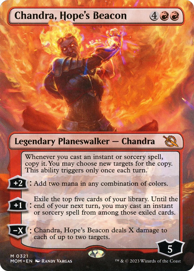 Chandra, Hope's Beacon (Borderless Alternate Art) [March of the Machine] | Eastridge Sports Cards & Games