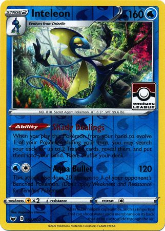 Inteleon (058/202) (League Promo) [Sword & Shield: Base Set] | Eastridge Sports Cards & Games