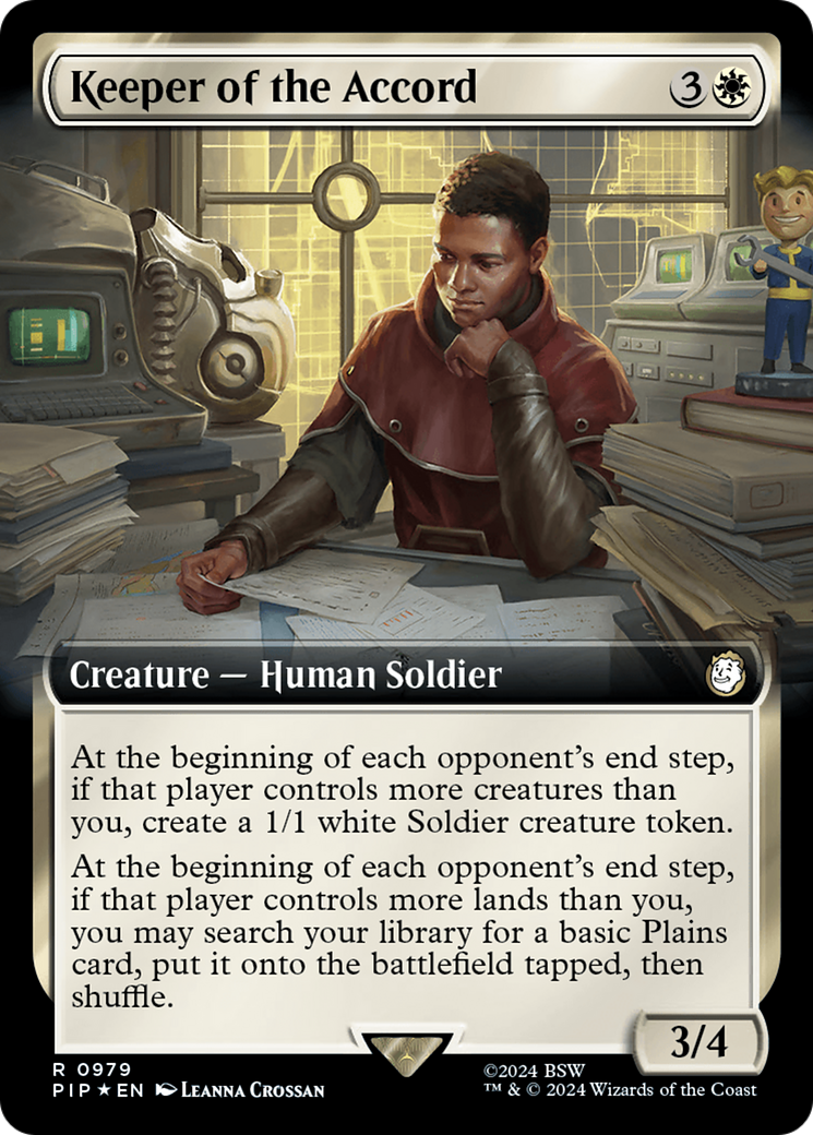 Keeper of the Accord (Extended Art) (Surge Foil) [Fallout] | Eastridge Sports Cards & Games