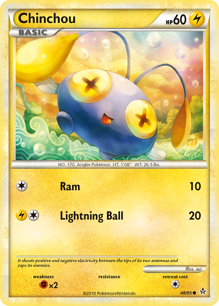 Chinchou (48/95) [HeartGold & SoulSilver: Unleashed] | Eastridge Sports Cards & Games