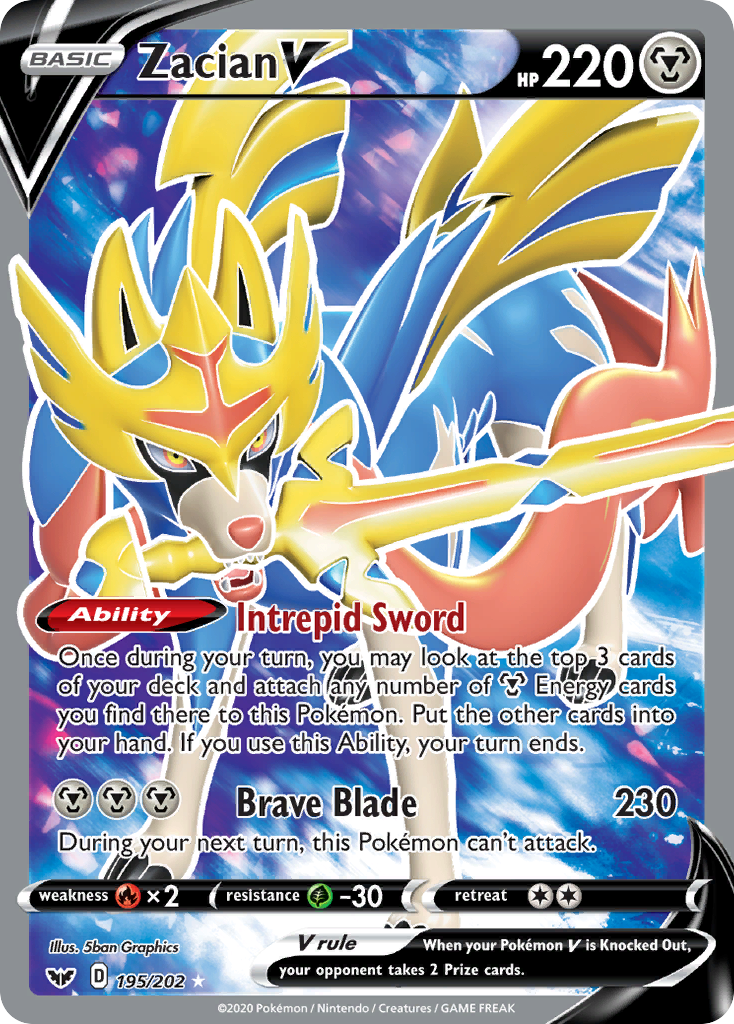 Zacian V (195/202) [Sword & Shield: Base Set] | Eastridge Sports Cards & Games