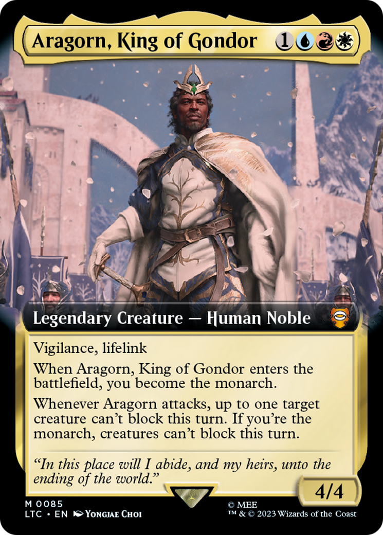 Aragorn, King of Gondor (Extended Art) [The Lord of the Rings: Tales of Middle-Earth Commander] | Eastridge Sports Cards & Games