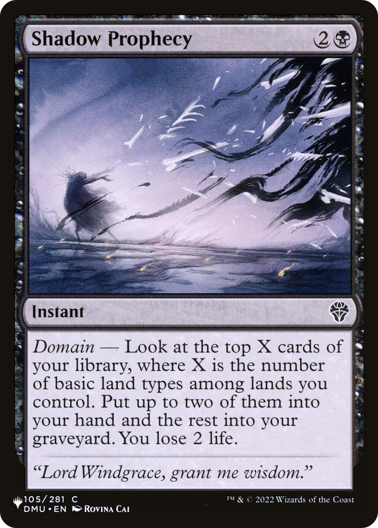 Shadow Prophecy [The List] | Eastridge Sports Cards & Games