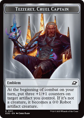 Robot // Emblem - Tezzeret, Cruel Captain Double-Sided Token [Edge of Eternities Tokens] | Eastridge Sports Cards & Games