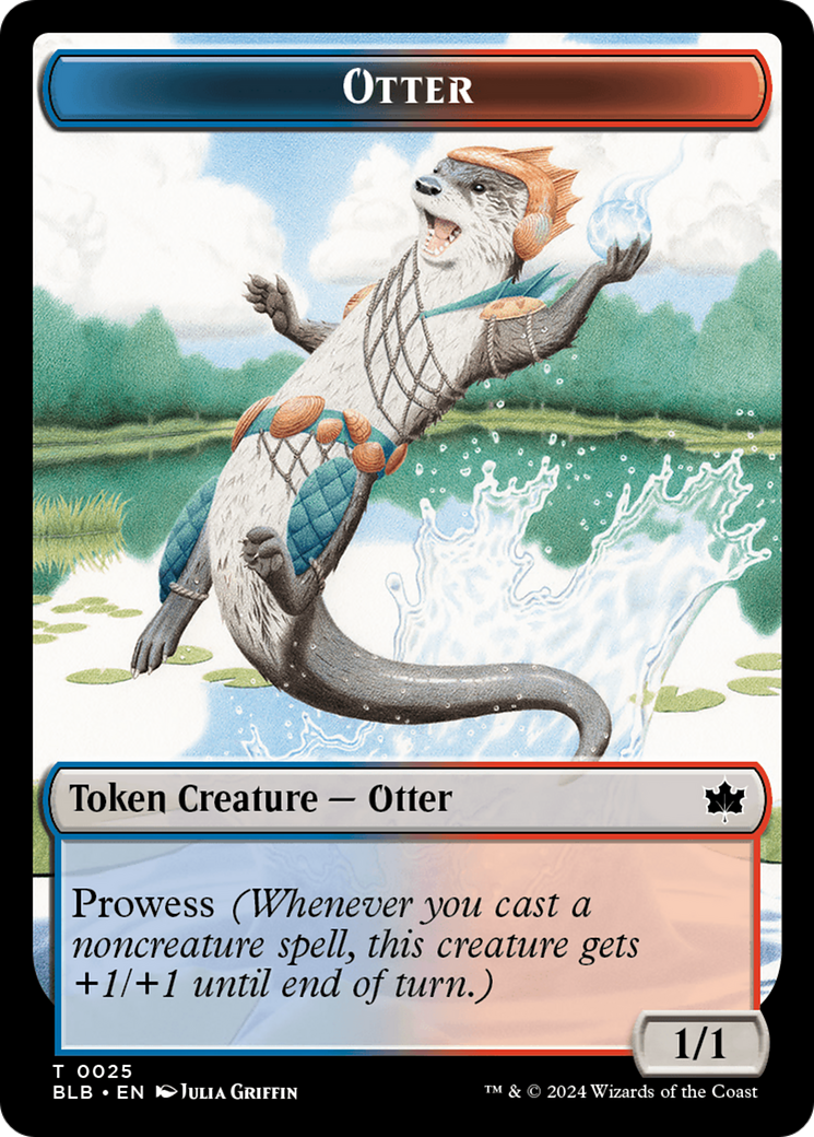 Otter // Thornplate Intimidator Double-Sided Token [Bloomburrow Tokens] | Eastridge Sports Cards & Games