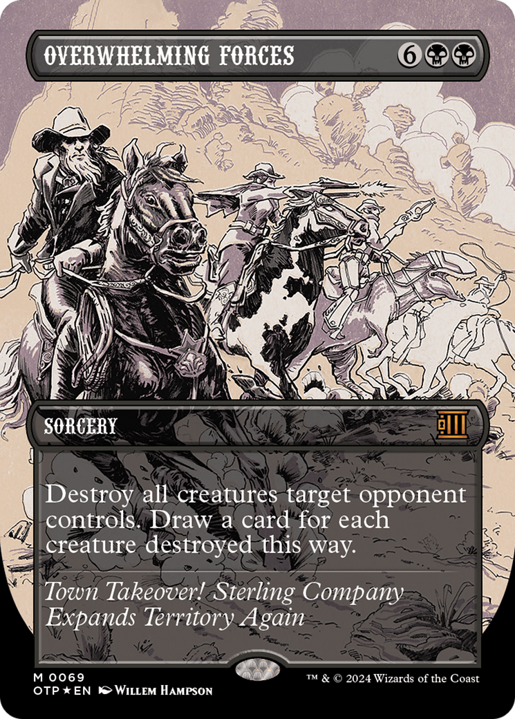 Overwhelming Forces (Textured Foil) [Outlaws of Thunder Junction: Breaking News] | Eastridge Sports Cards & Games