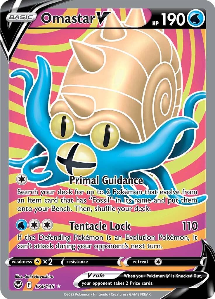 Omastar V (174/195) [Sword & Shield: Silver Tempest] | Eastridge Sports Cards & Games