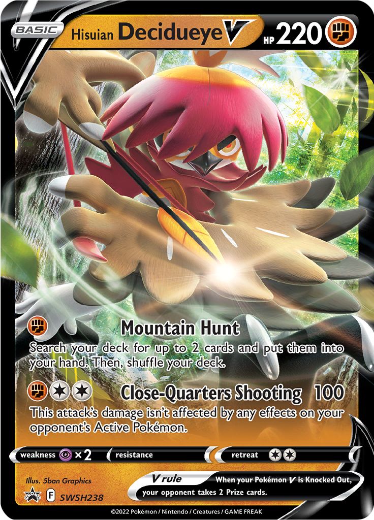 Hisuian Decidueye V (SWSH238) [Sword & Shield: Black Star Promos] | Eastridge Sports Cards & Games