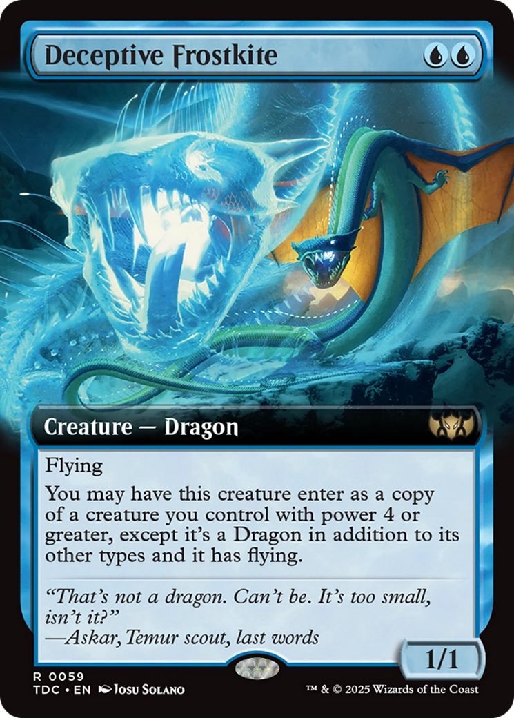 Deceptive Frostkite (Extended Art) [Tarkir: Dragonstorm Commander] | Eastridge Sports Cards & Games