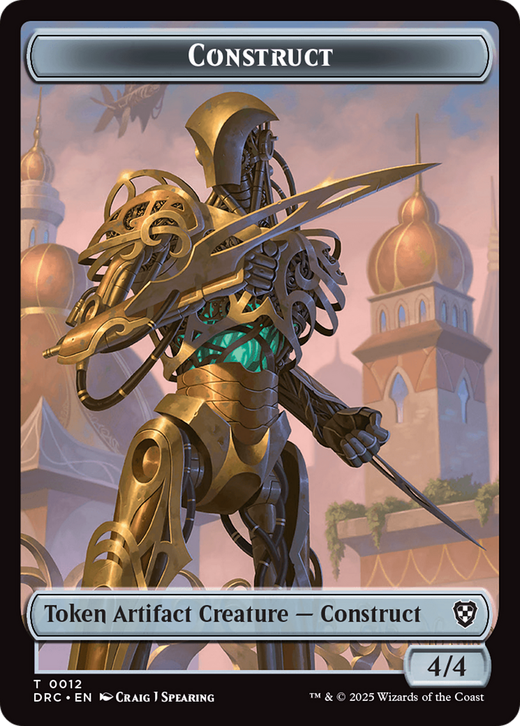 Construct // Golem (0013) Double-Sided Token [Aetherdrift Tokens] | Eastridge Sports Cards & Games