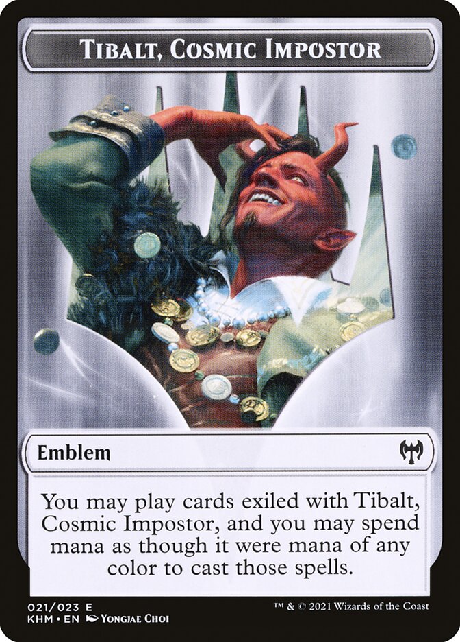 Treasure // Tibalt, Cosmic Impostor Emblem Double-Sided Token [Kaldheim Tokens] | Eastridge Sports Cards & Games
