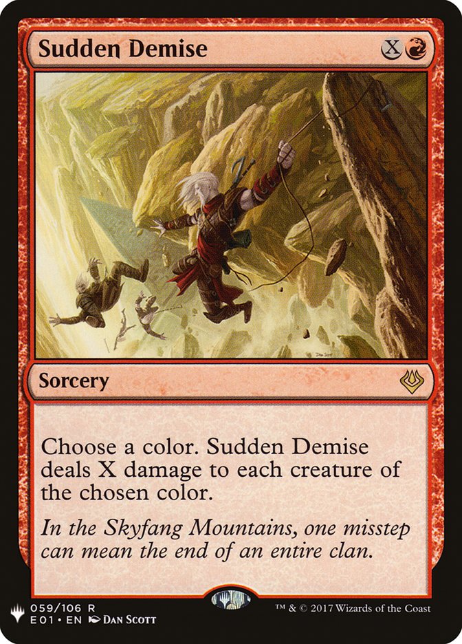 Sudden Demise [The List] | Eastridge Sports Cards & Games