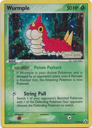 Wurmple (70/92) (Stamped) [EX: Legend Maker] | Eastridge Sports Cards & Games