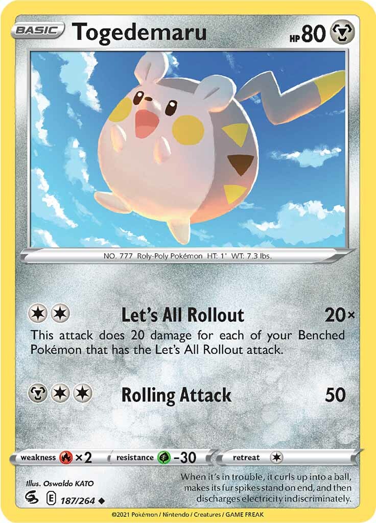 Togedemaru (187/264) [Sword & Shield: Fusion Strike] | Eastridge Sports Cards & Games