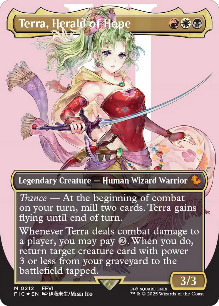 Terra, Herald of Hope (Borderless) (Surge Foil) [FINAL FANTASY Commander] | Eastridge Sports Cards & Games