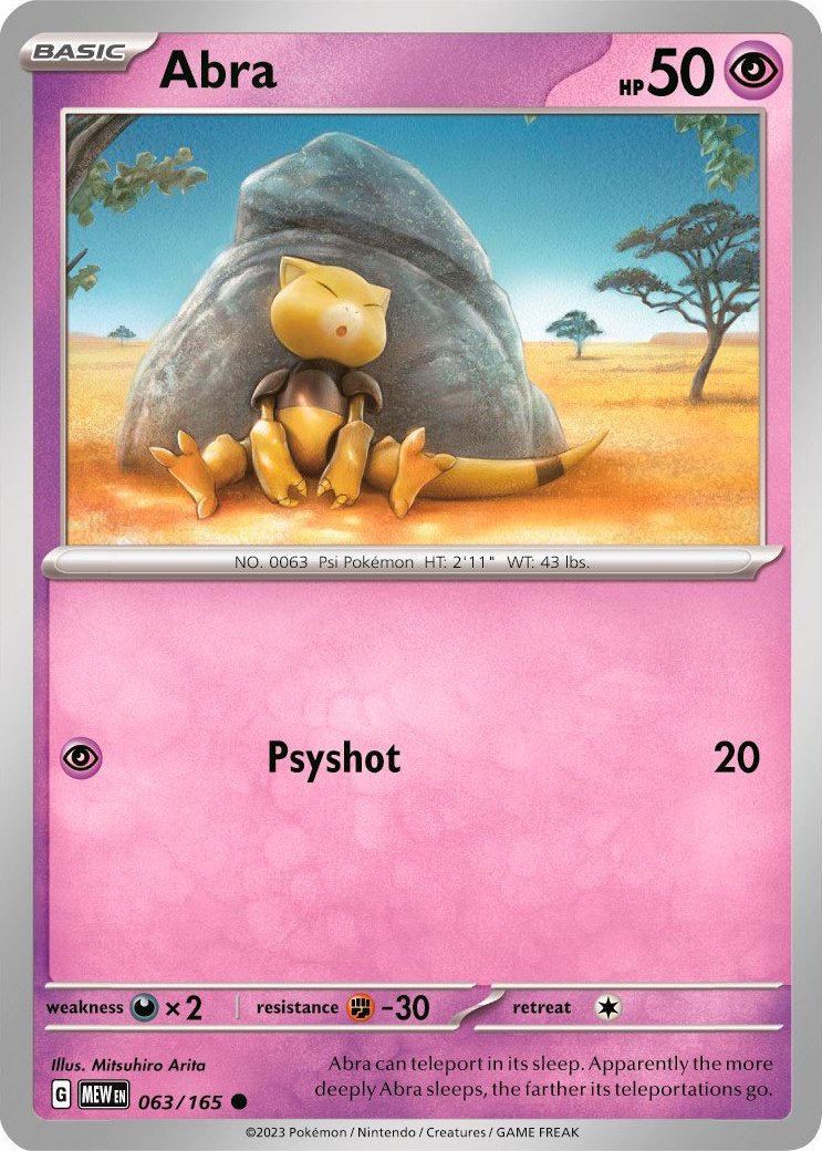 Abra (063/165) [Scarlet & Violet: 151] | Eastridge Sports Cards & Games