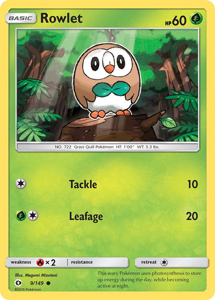 Rowlet (9/149) [Sun & Moon: Base Set] | Eastridge Sports Cards & Games