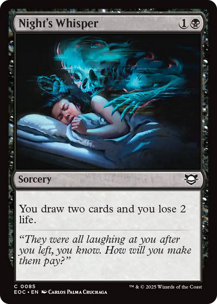 Night's Whisper [Edge of Eternities Commander] | Eastridge Sports Cards & Games