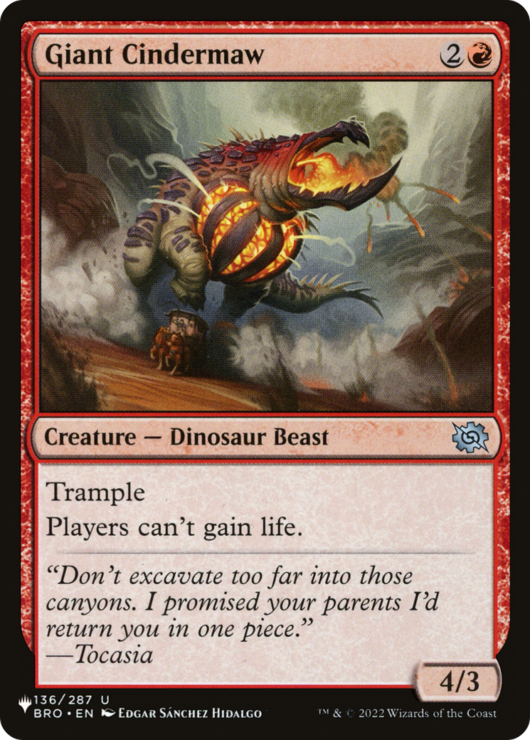 Giant Cindermaw [The List] | Eastridge Sports Cards & Games